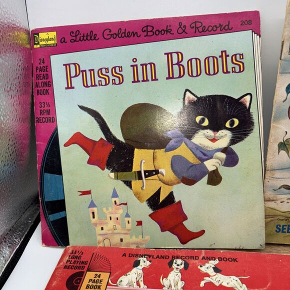 VTG Mixed Lot of 5 Walt Disney Read Along Books And Records 33 1/3 RPM-Flaws - Picture 2 of 16